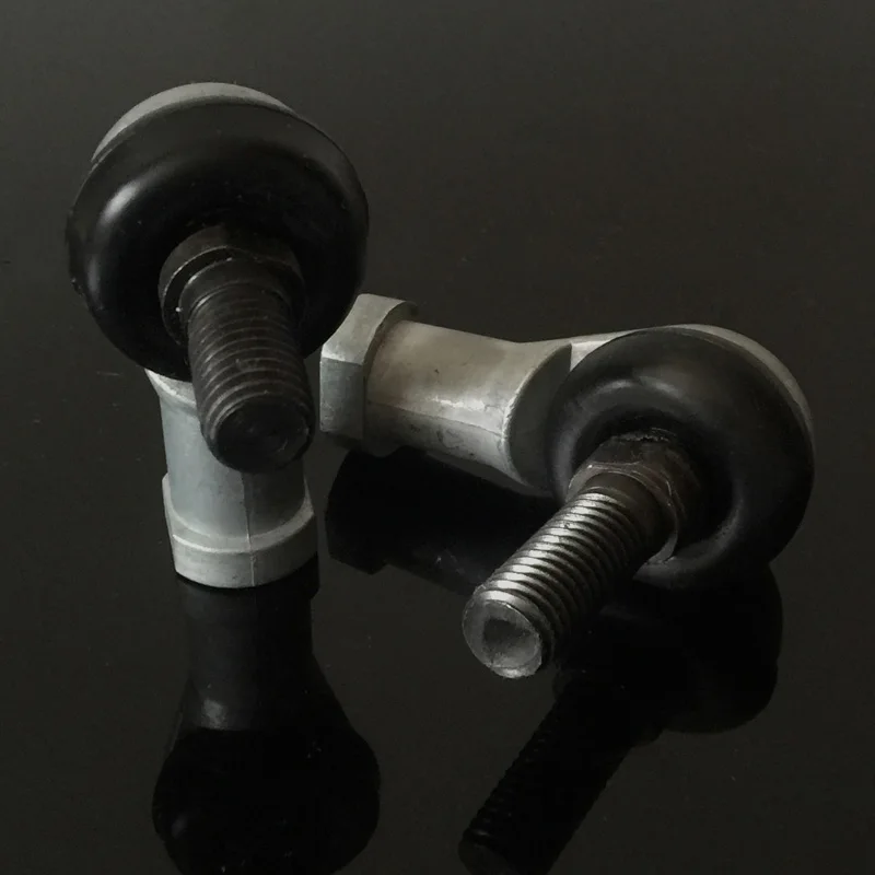 

4pcs SQ6-RS Connector shape Ball head pole end Joint bearing Rod End Right hand Bore 6mm M6 Male Steel 90 Degrees SQ6RS