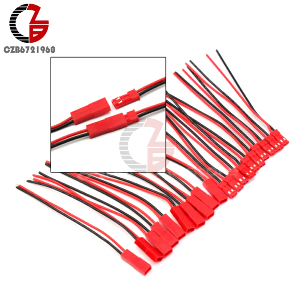 10-pairs-100mm-10cm-male-female-connector-jst-plug-cable-for-rc-bec-battery-helicopter-diy-fpv-drone-quadcopter