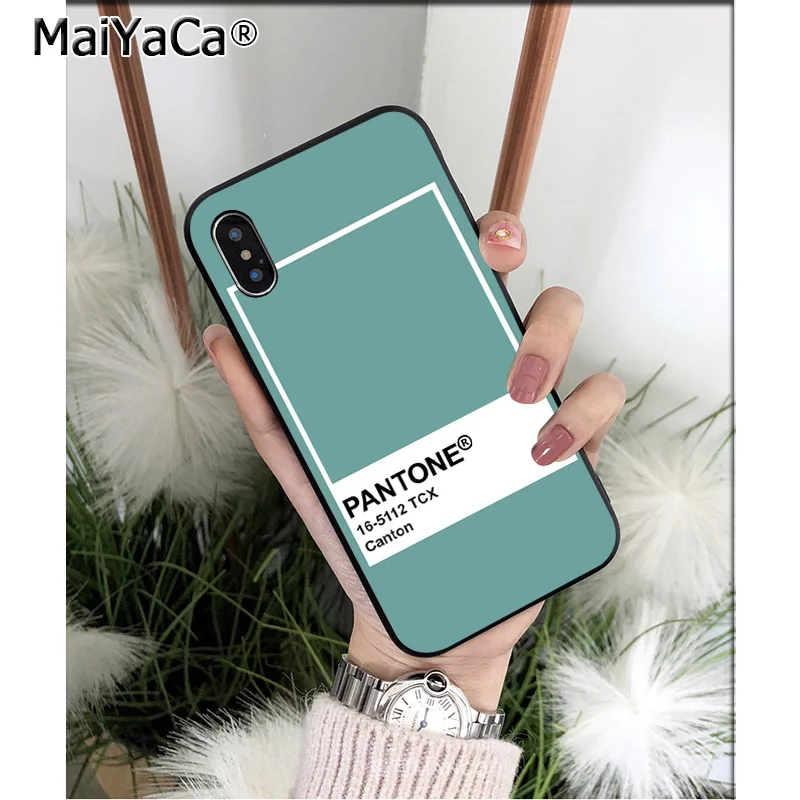 Мягкий силиконовый чехол MaiYaCa Pantone для Apple iPhone 8 7 6 6S Plus X XS MAX 5 5S SE XR|Чехлы-накладки| |