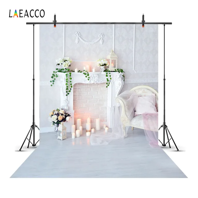 Laeacco Candles Fireplace Interior Scene Baby Newborn Photography Background Customized Photographic Backdrops For Photo Studio Laeacco Candles Fireplace Interior Scene Baby Newborn Photography Background Customized Photographic Backdrops For Photo Studio