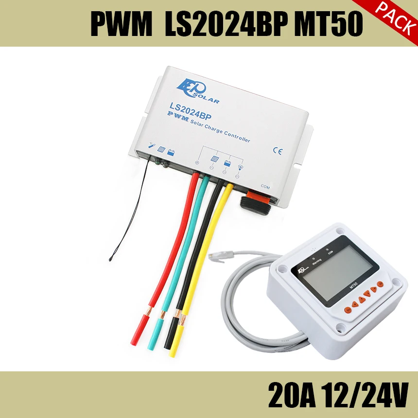 

LS2024BP PWM 20A solar charge controller package for outdoor lighting, boats, applications in extremely environment
