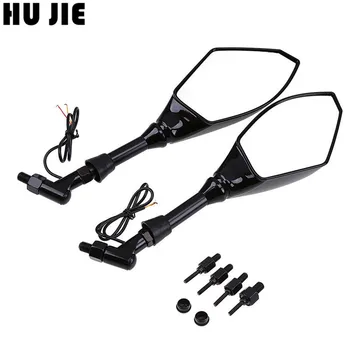 

Motorcycle LED Rear View Rearview Mirrors Turn Signal Light For Yamaha XJR1300/V-Max/MT-01/MT-03/TDM900