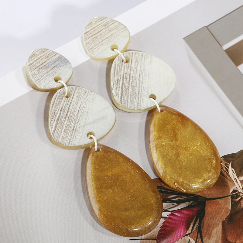 

Flashbuy Water Drop Shape Drop Earrings For Women Female Bohemia Jewelry Geomtric Wedding Dangle Earrings Fashion Jewelry
