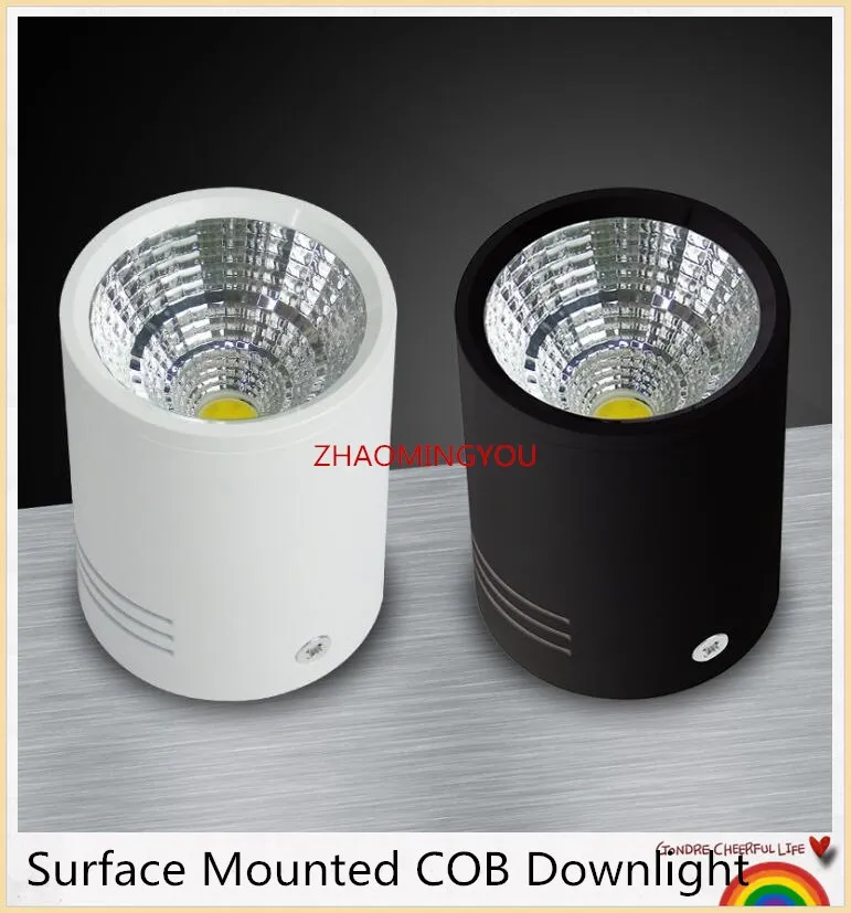 Вы поверхностного монтажа затемнения COB светодиодный светильник s 6 Вт 9 Вт 12 Вт 20 Вт 25 Вт 30 Вт светодиодный потолочный лампы точечного освещения светильник s AC85-265V