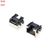 Conector fêmea de rj45, conector de rede ethernet, soquete fêmea smt smd 56 8p8c com 10 peças
