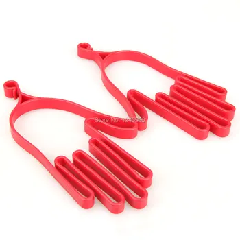 

1 Pair Red Plastic Golf Gloves Holder Durable Outdoor Sport Rack Stretcher