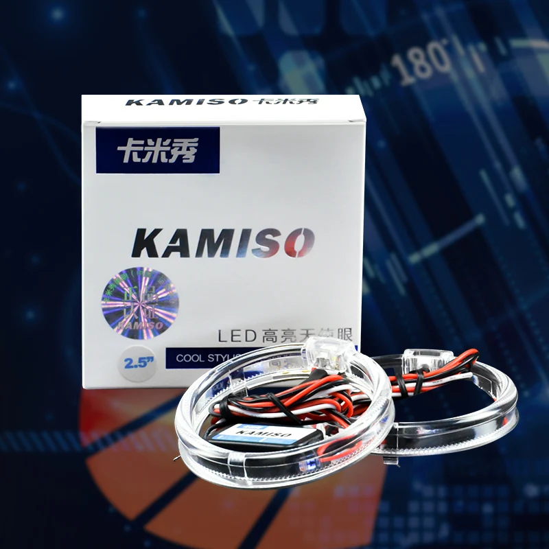 KAMISO автомобильные ангельские глазки светодиодные кольца дневные ходовые огни DRL