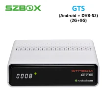 GTmedia GTS Satellite TV Receiver DVB-S2 Android 6.0 2GB 8GB Smart TV BOX Wifi BT4.0 Set top box Support Cccam PK freesat v8