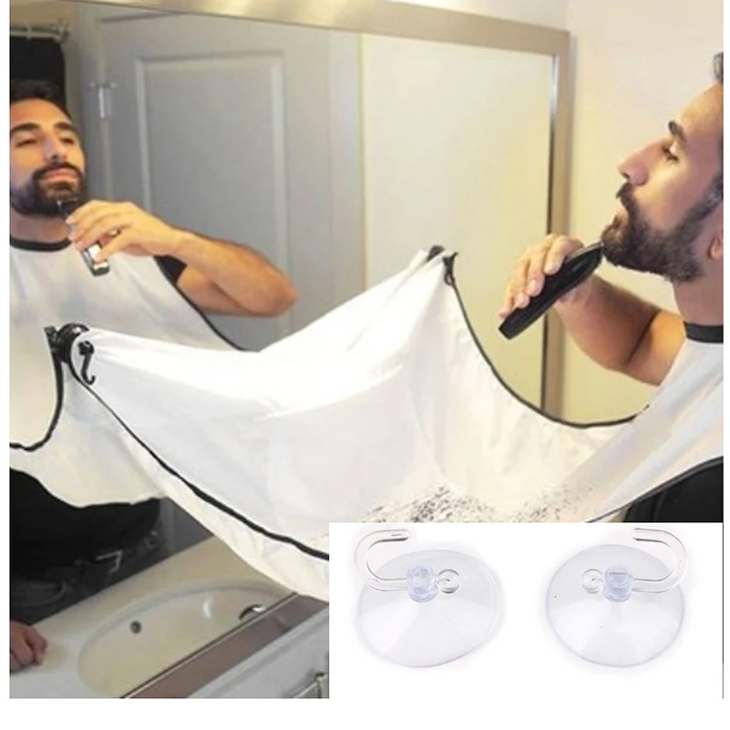

High Quality Beard and Mustache Catcher Apron Cape Bib for Shave with Suction Cups Attach to Mirror Hairdressing Tools 120*78 CM