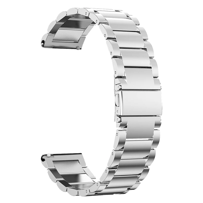 EXRIZU Milan часы на магнитном ремешке из Нержавеющей Стали Наручные Ремни металлический браслет для Xiaomi Mijia кварцевые Смарт-часы Amazfit Bip 1 2 - Цвет: Steel Silver