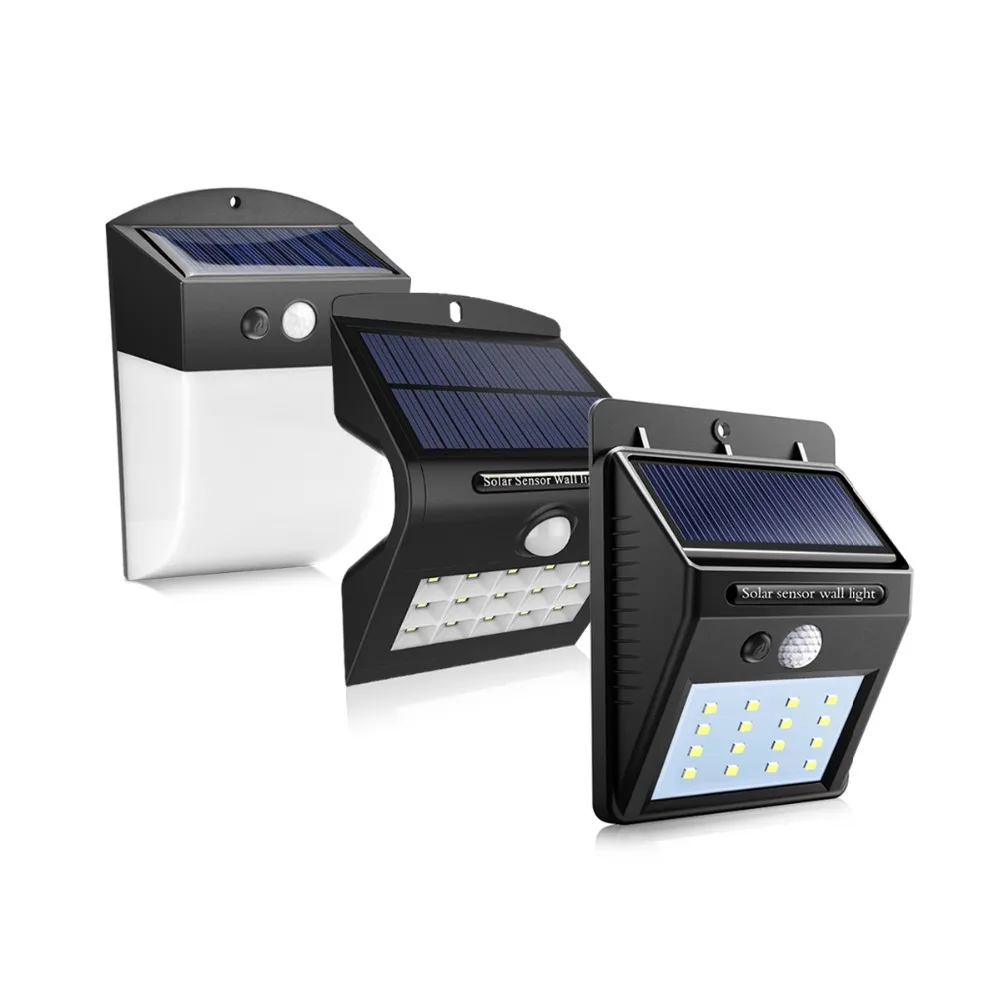 

Outdoor Waterproof LED Solar light Solar Panel Power PIR Motion Sensor LED Wall lamp For Garden Night Emergency Safety Lighting