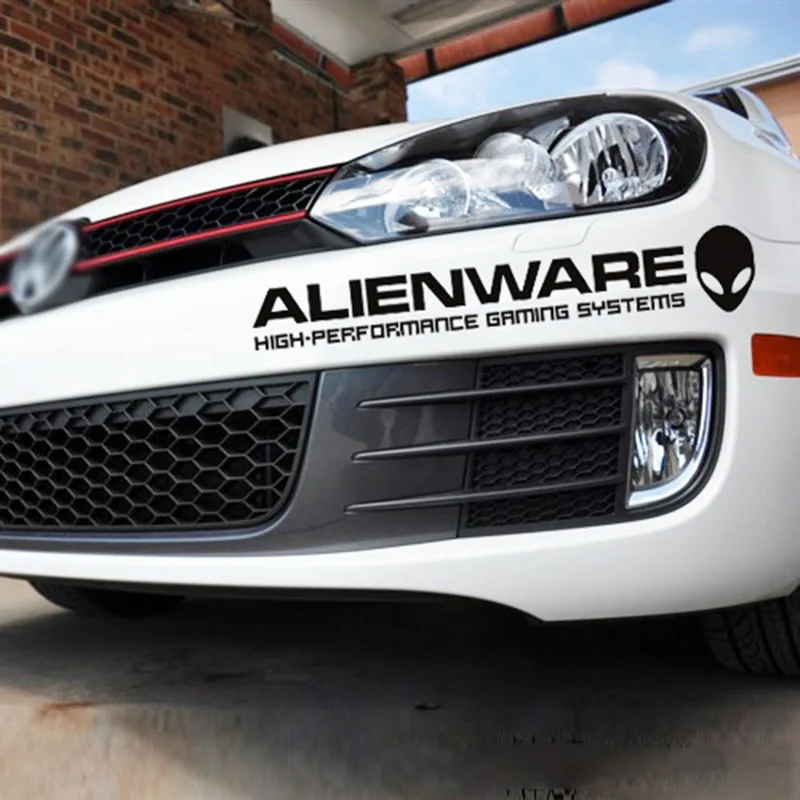 Car styling ALIENWARE extra-terrestrial reflective car sticker for car door Golf cruze ford focus 2