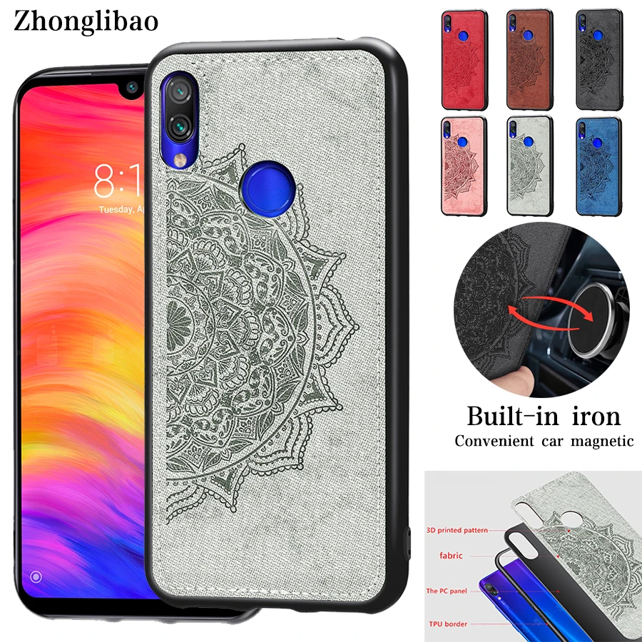 

Fabric Slim Canvas Silicon Phone Case for Xiaomi Mi 9 8 A2 Lite Redmi GO 6 6a Pro Note 7 6 Car Magnetic Sheet Texture Back Cover