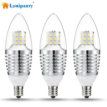 

Lumiparty 3Pcs E12 LED Dimmable Light Bulbs Candle Light Bulb 110V Equivalent LED Bulbs Energy-saving Chandeliers LED Bulb