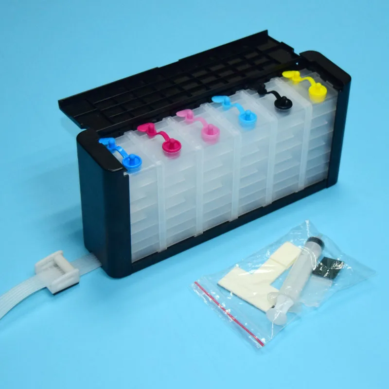 6 Color/Set Continuous Ink Supply System For Epson PX650/PX660/RX585/RX685/RX560/R265/R285/R360/P50 Printer Bulk Ciss