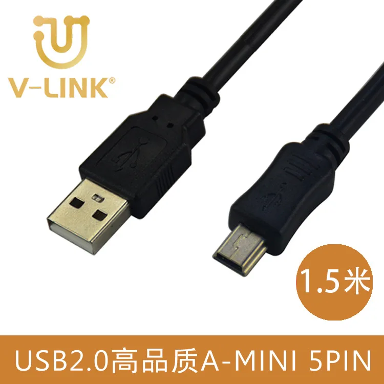 Подходит для линии передачи данных Usb Mini 5pin T модель Usb Стандартный Порты и разъёмы автомобиля Mp3 мини линия 1,5 m