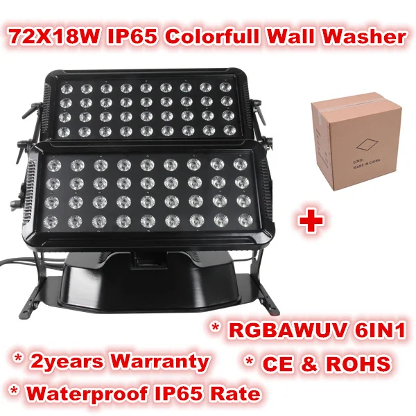 

Outdoor LED City Color Spot Light 72*18W RGBAW UV City Washer Light led city painter wash light