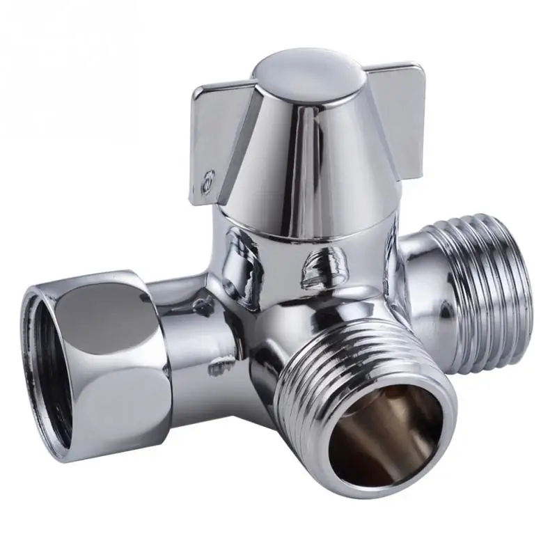 

G1/2" 3 Way Shower Head Diverter Multi-function Switch Adapter for Toilet Bidet