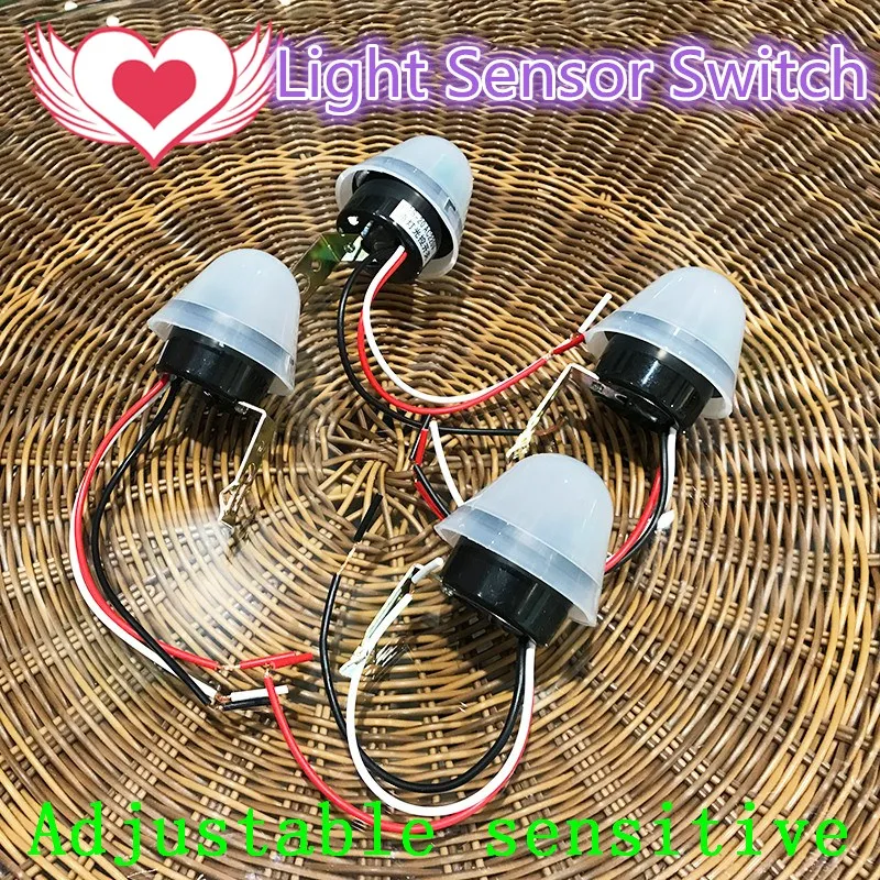

Newest Adjustable Photoelectric sensor light switch DC12V/220V Light control sensor automatic photocell switch for lamps