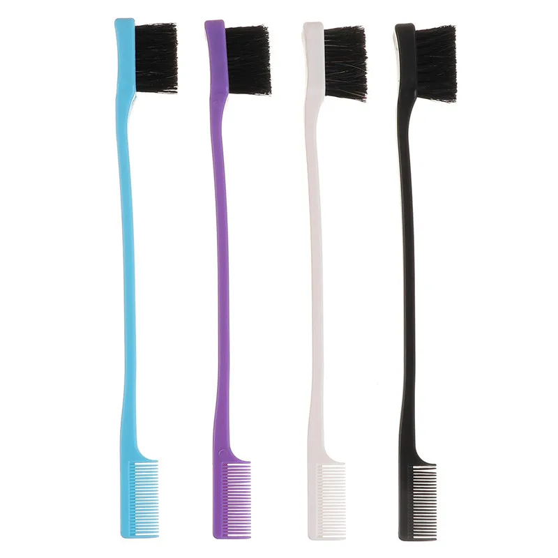 

Double Sided Edge Control Hair Brush Travel Hairbrush Smooth Comb Grooming Double eyebrow comb + eyebrow brush