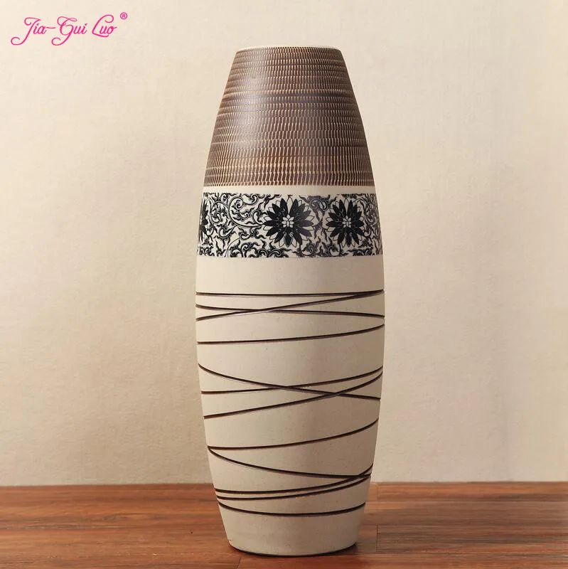 

Jia-gui luo Vase home decoration Nordic hand-painted floor vase living room