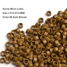 3,5*2,0*2,0 мм, 1000 шт, маленький размер, микрокольные звенья, бусины с винтом для i tip, инструменты для наращивания волос, доступны 7 цветов