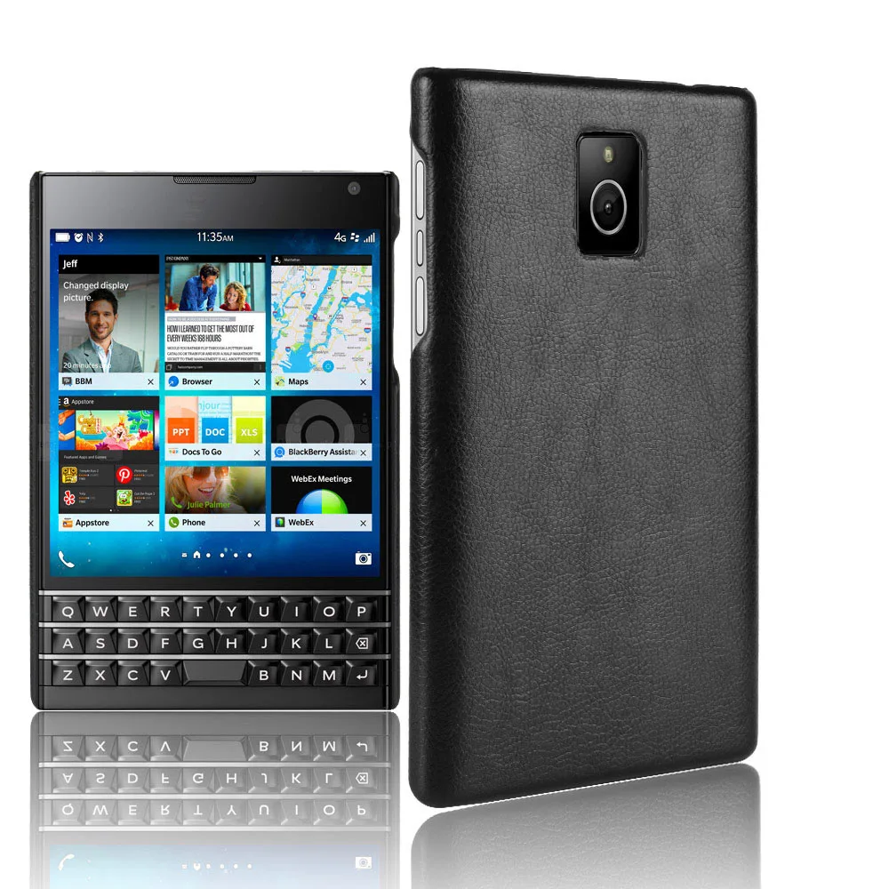 Чехол для BlackBerry Q30 винтажный Pu кожаный твердый пластиковый чехол на заднюю панель