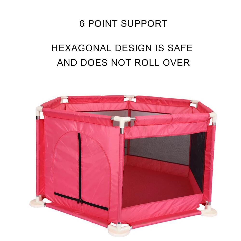 Folding Baby Fence Ball Pool Kids Playpen Safe Barrier for Bed 0-6 Years Children's Playpen Oxford Cloth Pool Balls Child Fence