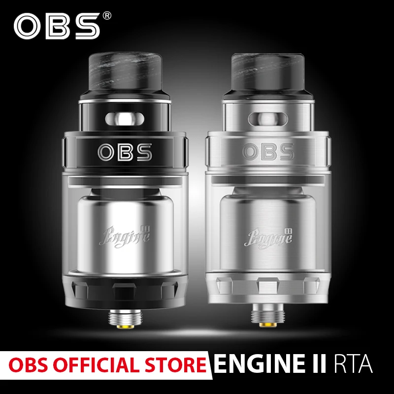 

Original OBS Engine 2 RTA 5ml Tank Atomizer with Super Dual Coil RTA and Top Airflow Adjustable E-cig Vape Atomizer