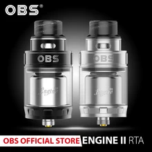 Original OBS Engine 2 RTA 5ml Tank Atomizer with Super Dual Coil RTA and Top Airflow Adjustable E-cig Vape Atomizer цена Original OBS Engine 2 RTA 5ml Tank Atomizer with Super Dual Coil RTA and Top Airflow Adjustable E-cig Vape Atomizer цены онлайн