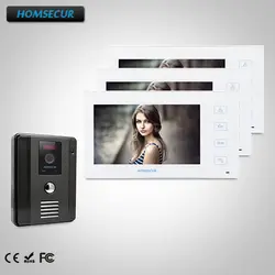 HOMSECUR 7 "Проводной Видео и Аудио Домашний Интерком с черным Монитором для Квартиры: TC011-B + TM704-W