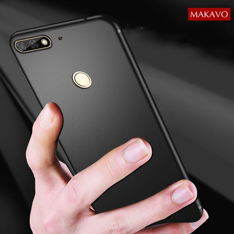 

MAKAVO Cover For Huawei Honor 7A Pro Case Full Protection Soft Silicone Matte Phone Cases For Huawei Honor 7A Pro Prime