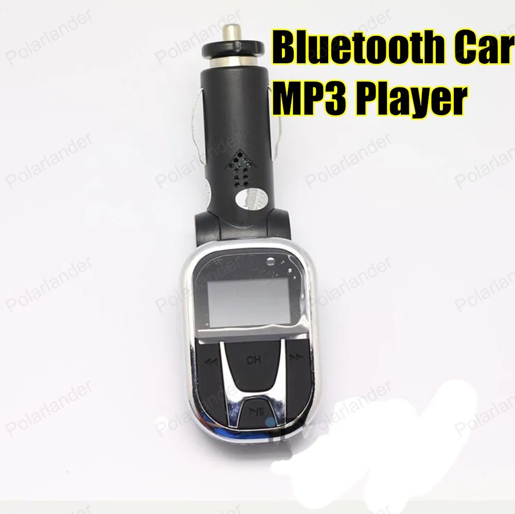 Bluetooth громкой связи Bluetooth гарнитура для Автомобильный MP3-плеер FM передатчик HD Loosless+ ЖК-дисплей Экран+ Поддержка TF слот с дистанционным управлением Управление - Название цвета: Серебристый