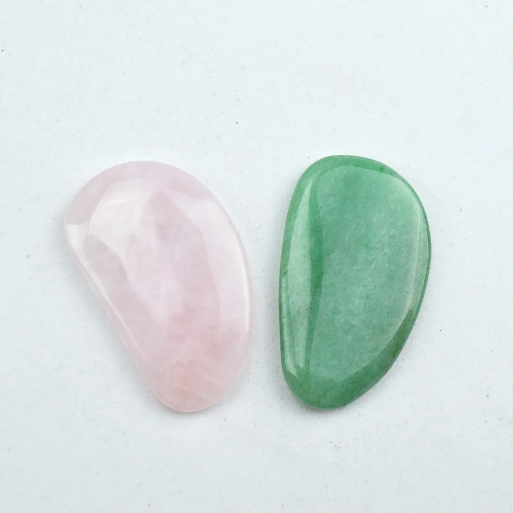 Natural rose quartz and aventurine jade relax guasha board for wrinkle removal whitening face care beauty face equipment tools Natural rose quartz and aventurine jade relax guasha board for wrinkle removal whitening face care beauty face equipment tools