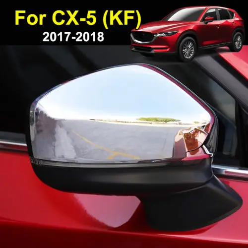 

For Mazda Cx-5 Cx5 2017 2018 Chrome Side Door Mirror Cover Trim Molding Overlay