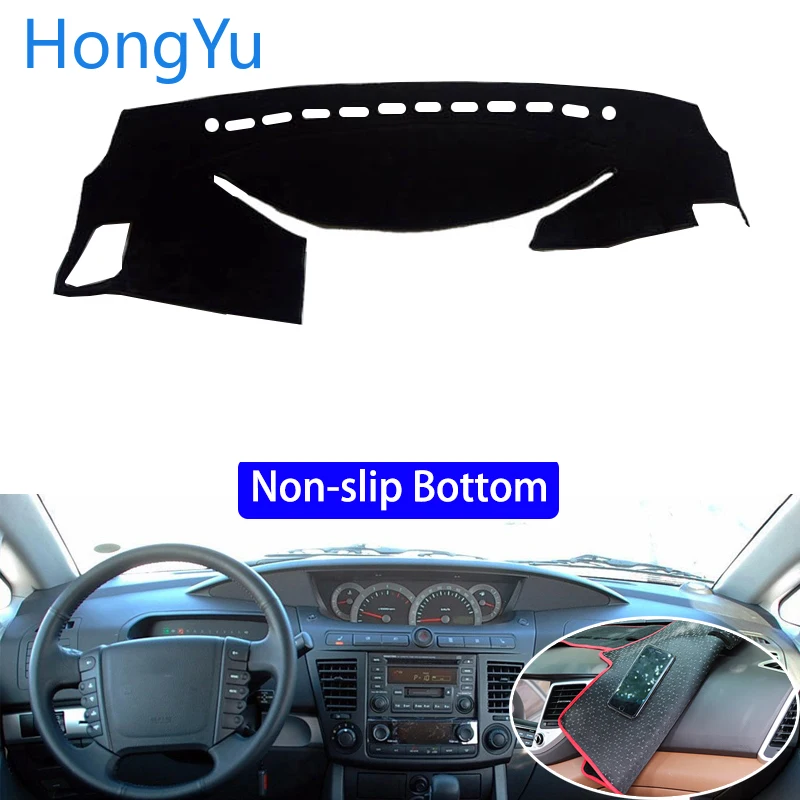 

For SsangYong Rodius 2007 - 2018 Car Styling Non-Slip Bottom Covers Dashmat Dash Mat Sun Shade Dashboard Cover Capter
