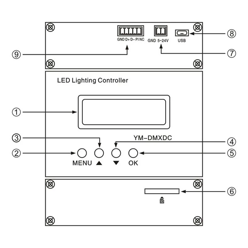 DMX512 кодер/адресный кодер DMX светодиодный пиксельный световой декодер настенный