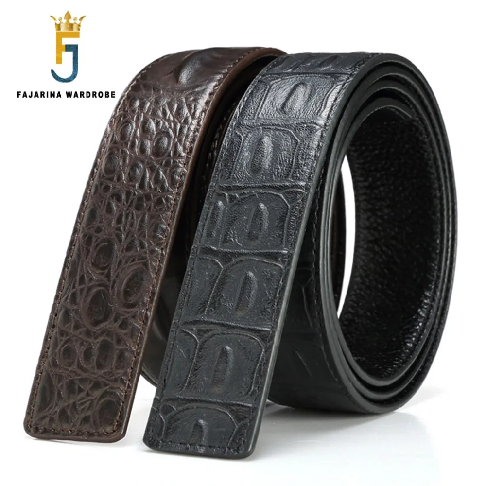FAJARINA Quality Pure Genuine Leather Crocodile Skin Pattern Men ...