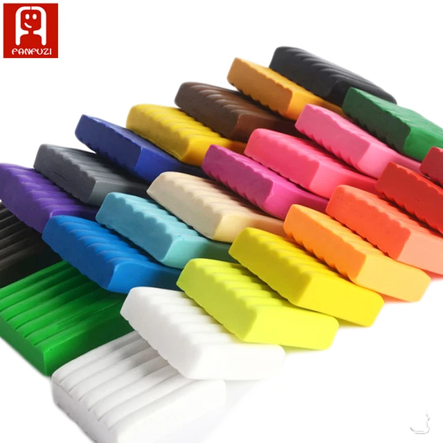 24 colors/set polymer clay different color fimo soft modeling jumping clay with tools diy magic