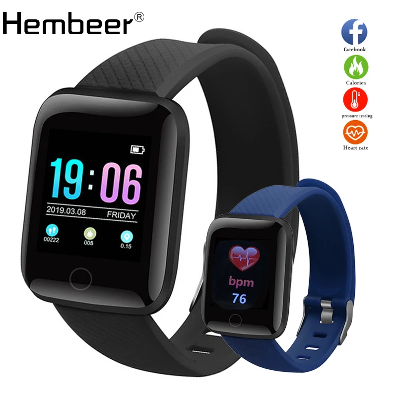  Hembeer D13 Smart Watch Men Women For Android IOS Phone Waterproof Heart Rate Tracker Blood Pressur - 33001285906