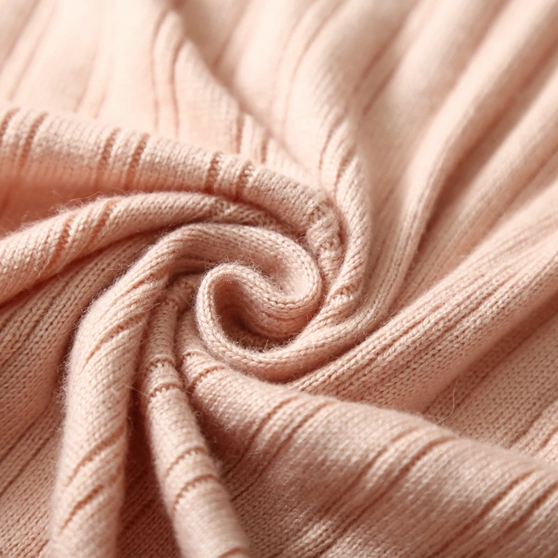 Autumn and winter new neutral simple cashmere sweater high collar vertical strip design ladies sweater large size warm top Autumn and winter new neutral simple cashmere sweater high collar vertical strip design ladies sweater large size warm top