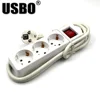 White 250V 16A 3 4 5 6jack EU power adaptor outlet strip German wiring board extension socket power cord converter with switch ► Photo 2/6