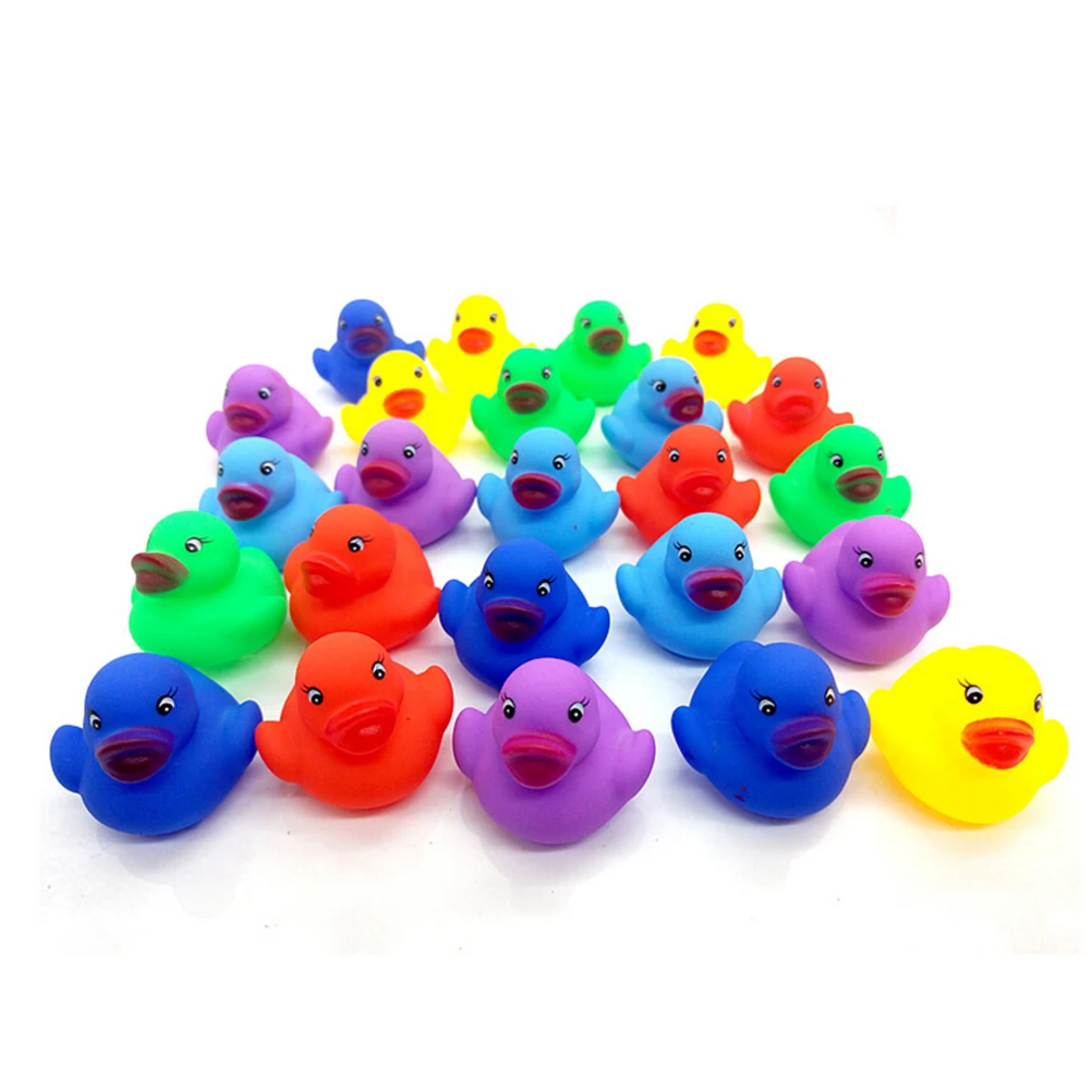 12 шт./компл. плавательный водные игрушки в наборе разноцветные мягкие трусы плавающая резиновая утка пищалка скрипучий Купание игрушка для детей игрушки для ванной комнаты