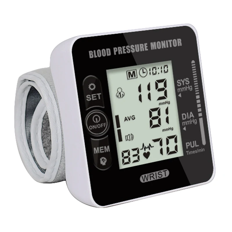 

Digital automatic sphygmomanometer wrist Blood Pressure Monitor meter electronic Smart measure Heart rate monitor Tonometer