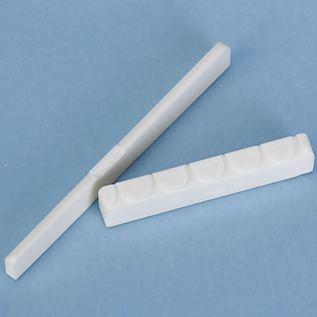 Buffalo bone Strings Bridge Saddle And Nut Slotted Set New For Classical Guitar