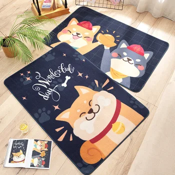 

IVYYE 1PCS Cute Dog Series Anime Rug Decoration Home Soft Carpets Cartoon Bedroom Floor Mats Bath Plush Rugs Doormat NEW