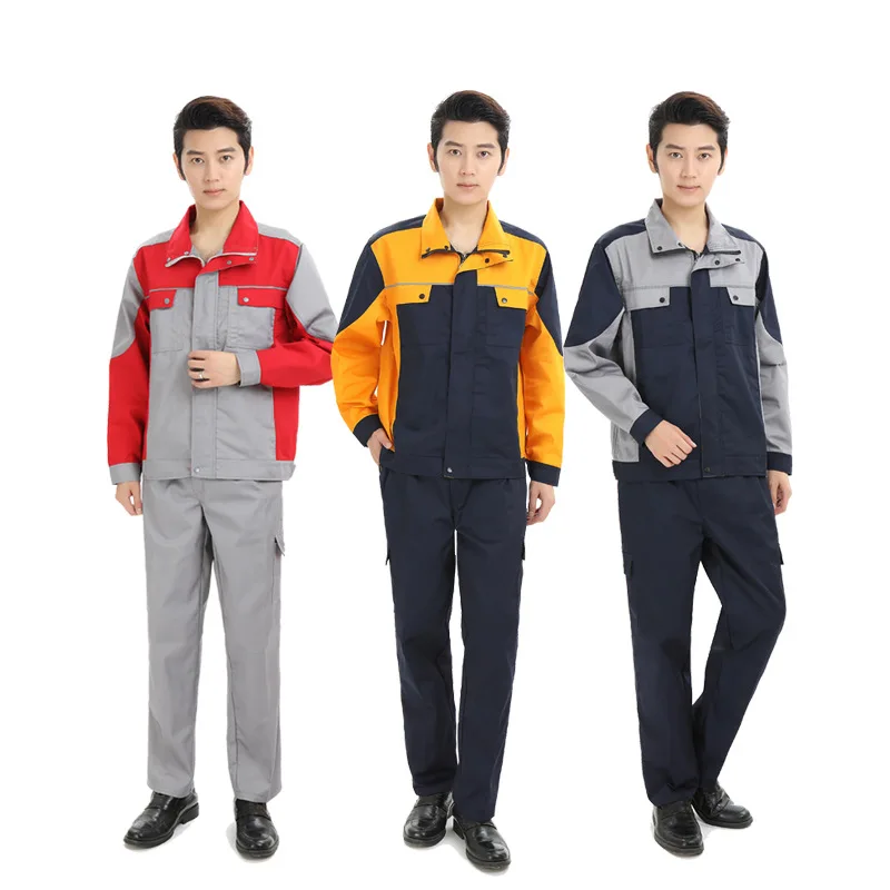 

Men Women Reflective Strip Overalls Wear-resistant Auto Repair Welding Repairing Car Workshop Overall Set Oilproof Workwear