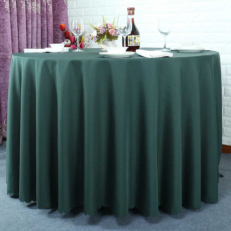  1PC 20 colors Polyester Fabric Solid Round White Table Cloth For Hotel Wedding Party Decoration Rec