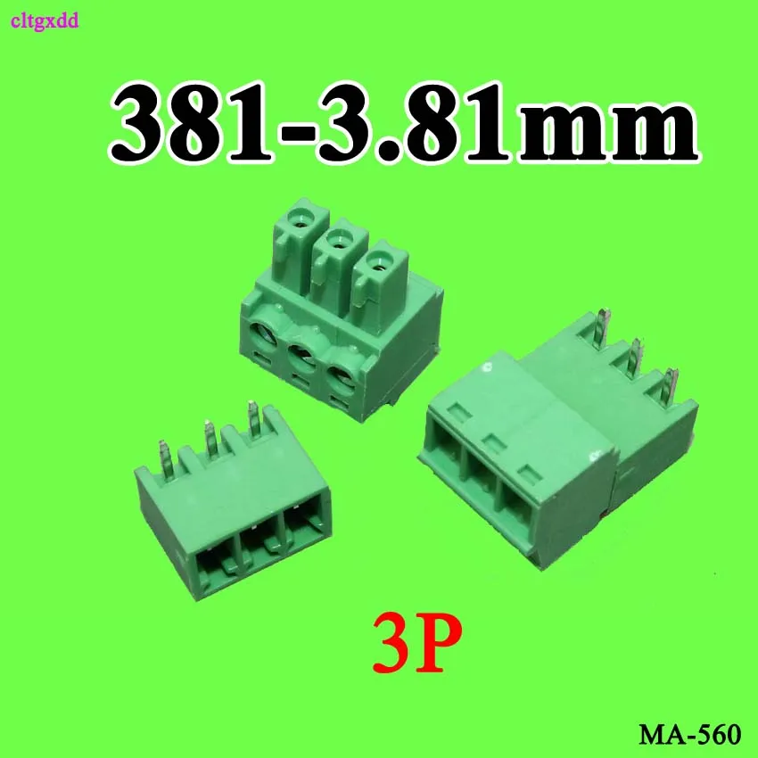 

381 Pitch 3.81mm 3pin PCB pluggable terminal blocks connector male and female Plug-in right angle pin instead Phoenix contact