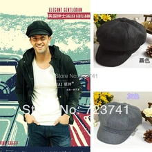 Весна Новая мода шерсть женщины мужчины шляпа кепка газетчика Восьмиугольные шапочки Мужчины